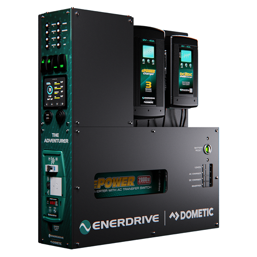 [K ADVENTURER 03 L] Enerdrive Adventurer System LEFT 40AC, 40DC, 2000X inc. Simarine SCQ50